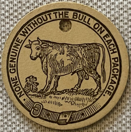 Antique 1900s Bull Durham Tobacco Plug Tag American Tobacco Company Incorporated NOS Durham North Carolina Advertising Ephemera 🚬