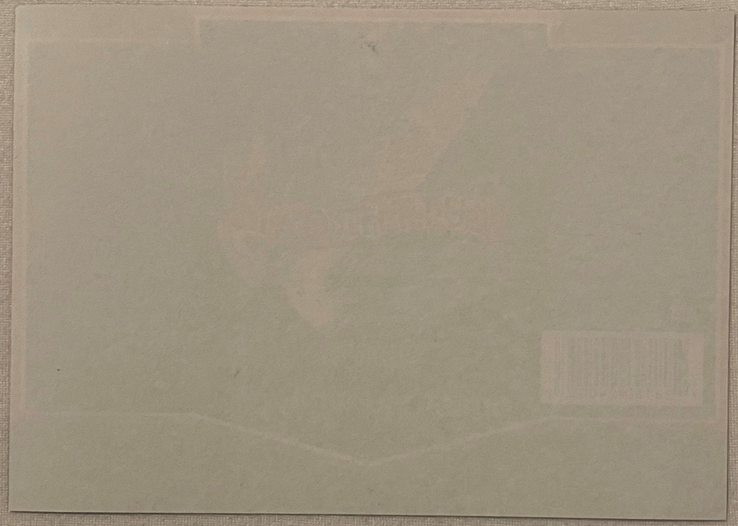 Blank cream-colored page or backing of vintage Odell Brewing beer label set against textured border