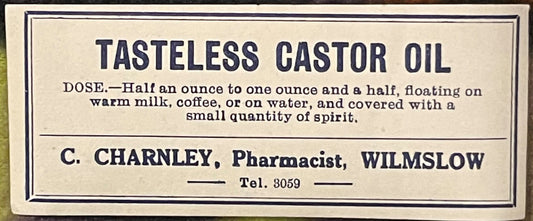 Rare Antique Vintage 1910s - 1920s Tasteless Castor Oil Label ✨ Have to read!