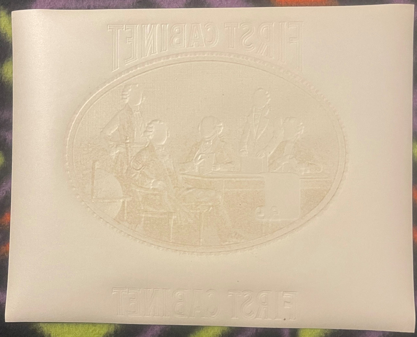Cream-colored embossed cigar label with oval central image showing figures, text reading "TIMBALAO" at top and "TIMBALAO" at 