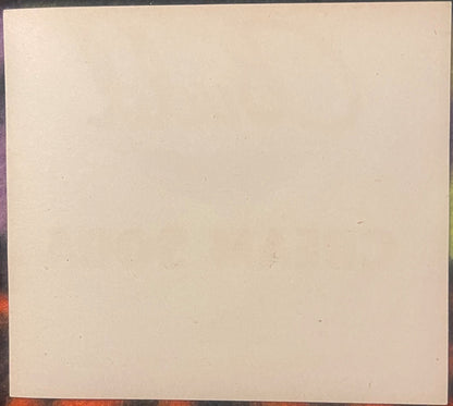 Blank cream-colored vintage soda label with slight discoloration and wear marks visible on aged paper stock
