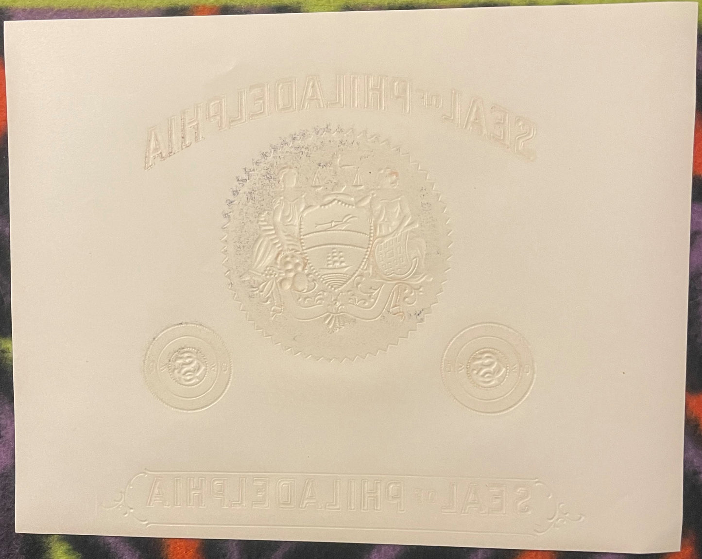 Antique Seal of Philadelphia Cigar Label 🏛️ Seider Cigar Co PA 1900s NOS Dual Seal