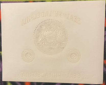Antique Seal of Philadelphia Cigar Label 🏛️ Seider Cigar Co PA 1900s NOS Dual Seal