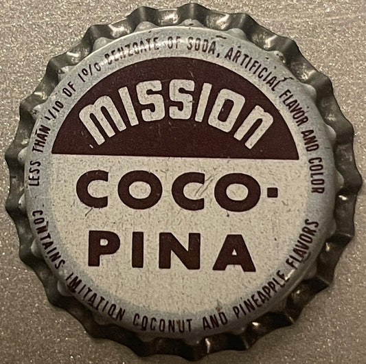 Vintage Mission Coco‑Pina Soda Cork Bottle Cap – 1950s 🥤