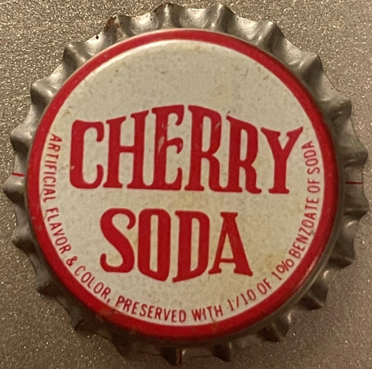 Vintage Cherry Soda Cork-Lined Bottle Cap 🍒 NOS Unused 1930s-1940s Crown Cap