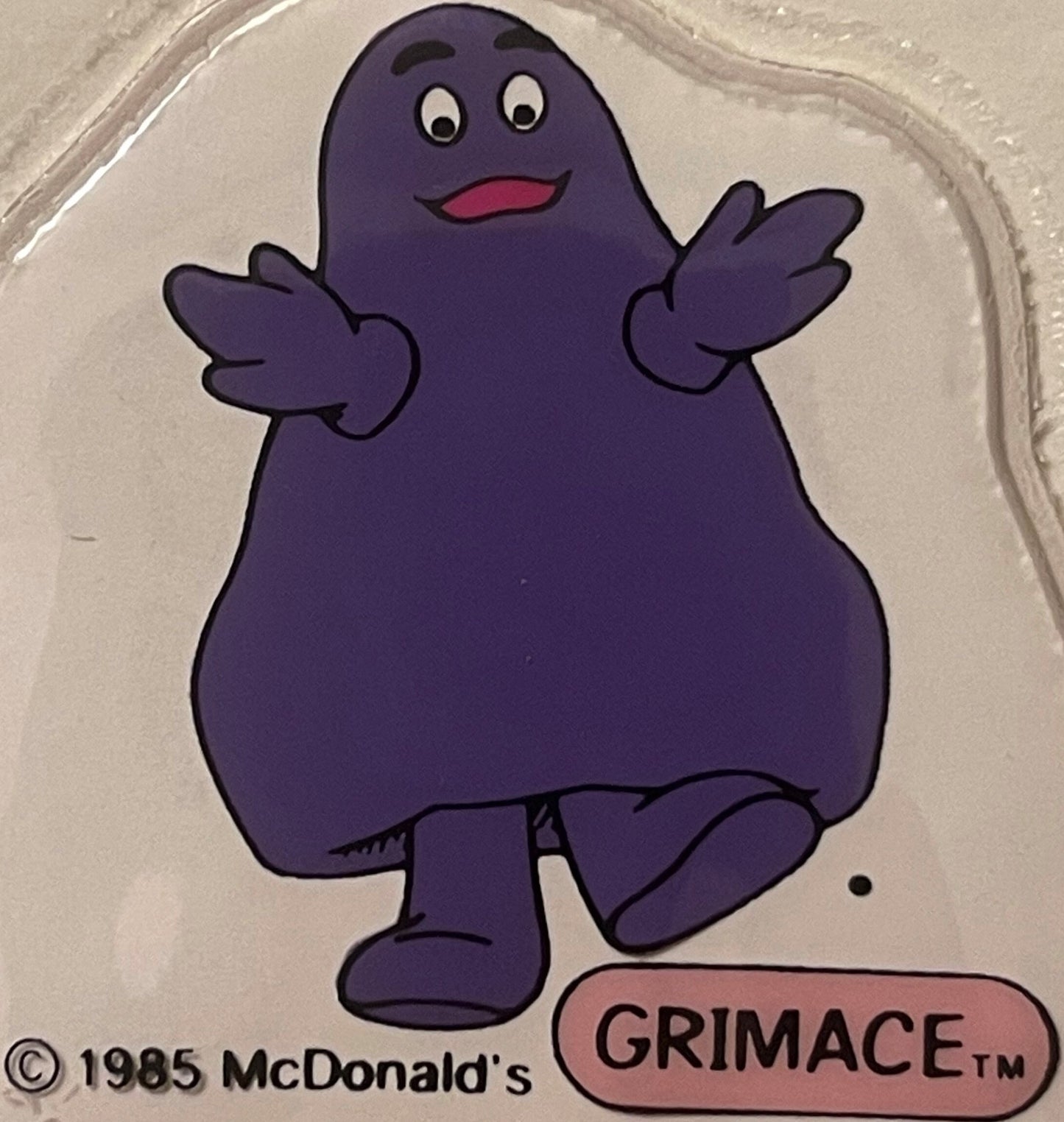 Vintage 1985 McDonald's Ronald & Grimace Puffy Stickers 🍟 McDonaldland Set