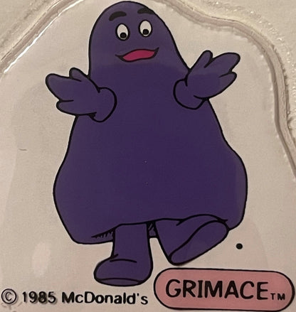 Vintage 1985 McDonald's Ronald & Grimace Puffy Stickers 🍟 McDonaldland Set