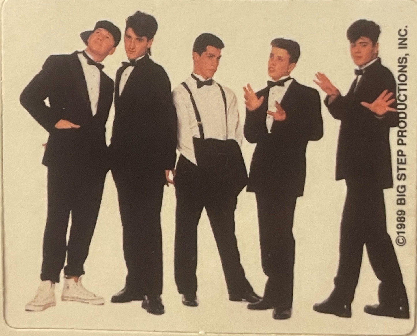 Vintage 1989 New Kids on the Block Sticker Sheet - NKOTB Big Step Productions Boy Band Memorabilia Five Members Portraits ✨