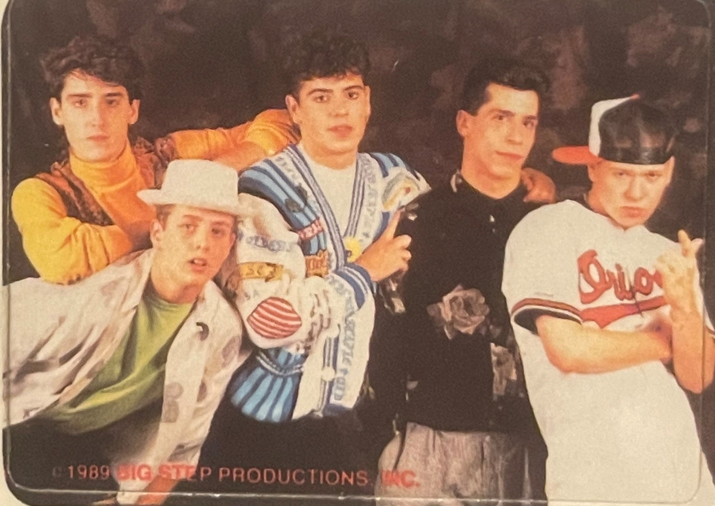 Vintage 1989 New Kids on the Block Sticker Sheet - NKOTB Big Step Productions Boy Band Memorabilia Five Members Portraits ✨