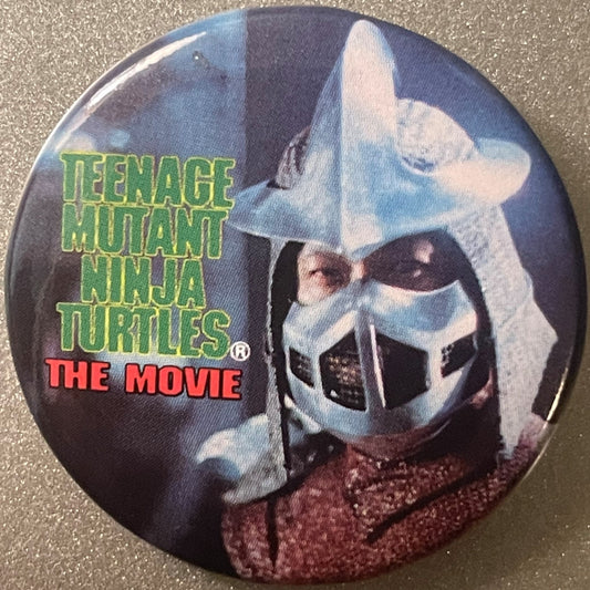 Vintage 1990 Teenage Mutant Ninja Turtles Shredder Movie Pin 🐢 — TMNT The Movie Pinback Button