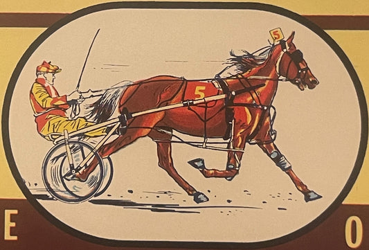 Antique Winner Crate Label 🐎 Harness Racing Horse & Sulky, Birds Nest VA