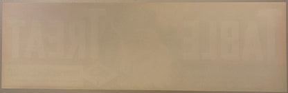 Back of the Table Treat grape crate label, plain cream paper with the front lettering faintly showing through in reverse