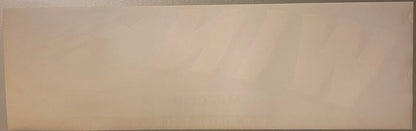 Blank cream-colored vintage fruit crate label with minimal visible printing, photographed flat against neutral background