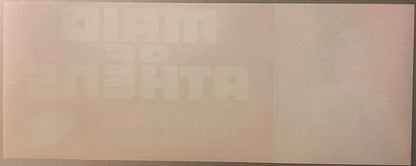 Maid of Athens Citrus Crate Label Seville Florida, reverse: the blank back of the label in cream stock, with the printing from the front showing through the paper in mirror image