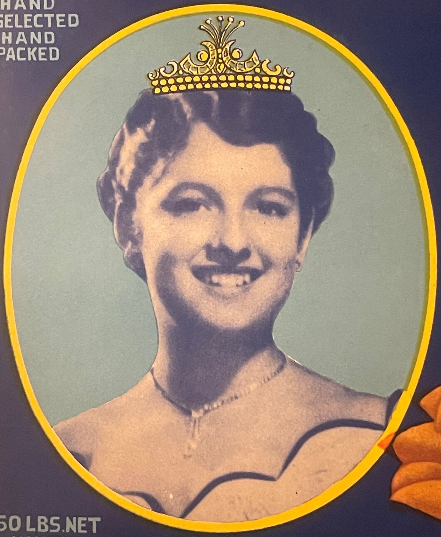 Vintage Princess Crate Label from 1940s Louisiana