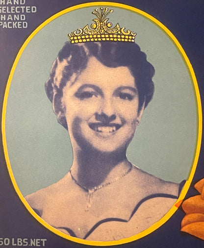 Vintage Princess Crate Label from 1940s Louisiana