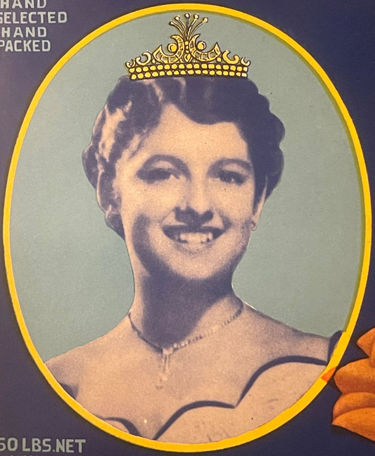 Vintage Princess Crate Label from 1940s Louisiana