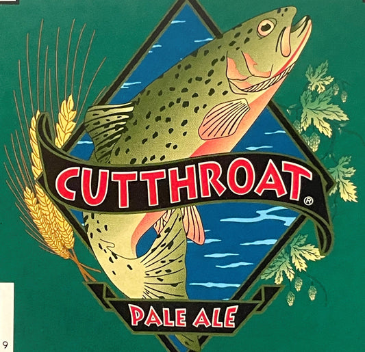Vintage Odell Brewing Cutthroat Pale Ale Label 🎣 Fort Collins Colorado Craft Beer Collectible NOS 2000 American Made