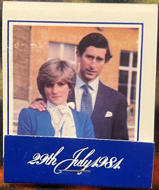 Vintage 1981 Royal Wedding Matchbook 👑 Prince Charles Lady Diana Souvenir NOS Box
