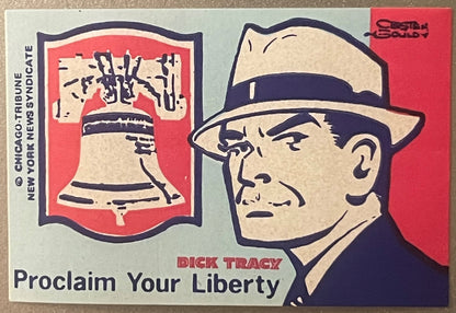 Vintage Bicentennial Dick Tracy Patriotic Stickers Chester Gould Liberty Bell Flag Chicago Tribune News Syndicate Set of 2 ✨