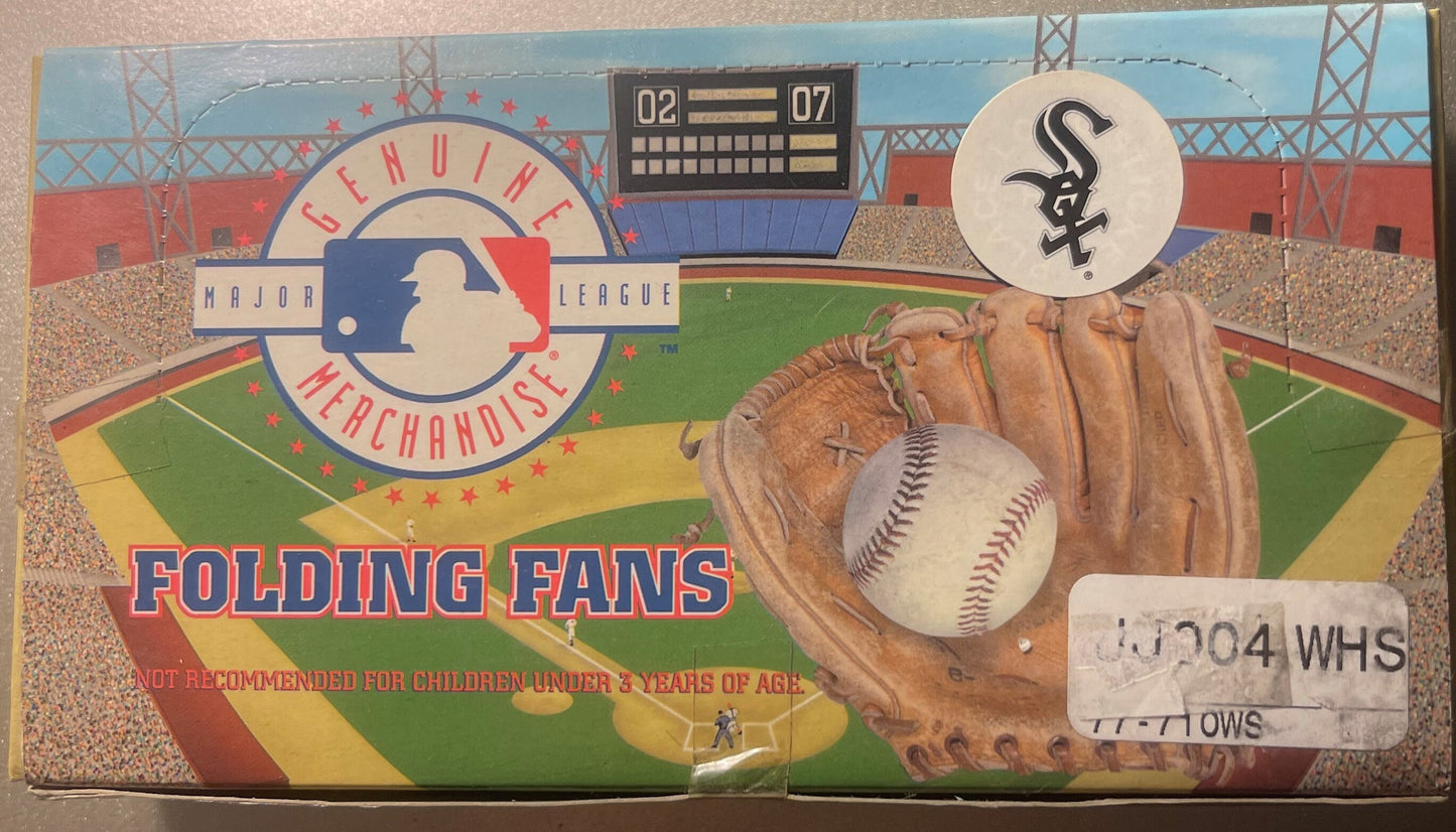 Vintage 1998 MLB Folding Fan Chicago White Sox It’s Baseball Season ⚾