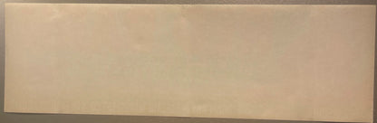 Blank cream-colored vintage crate label on gray background, front view showing plain paper surface with no visible text or pr