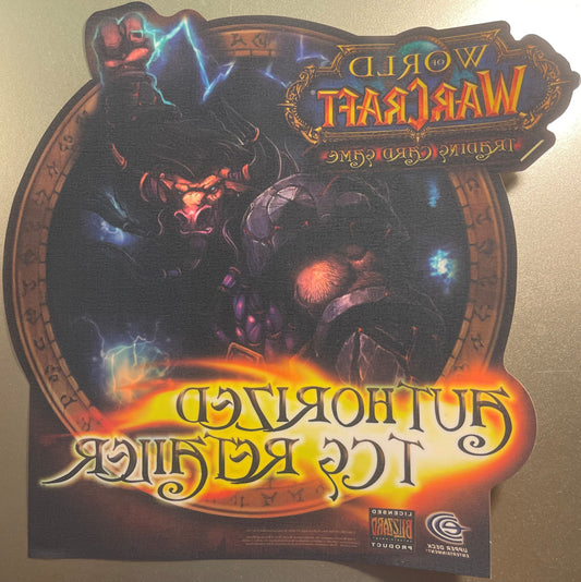 Vintage 2006 World of Warcraft TCG Store Window Cling 🎮 GameStop Retailer Display, Heroes of Azeroth, Blizzard Upper Deck