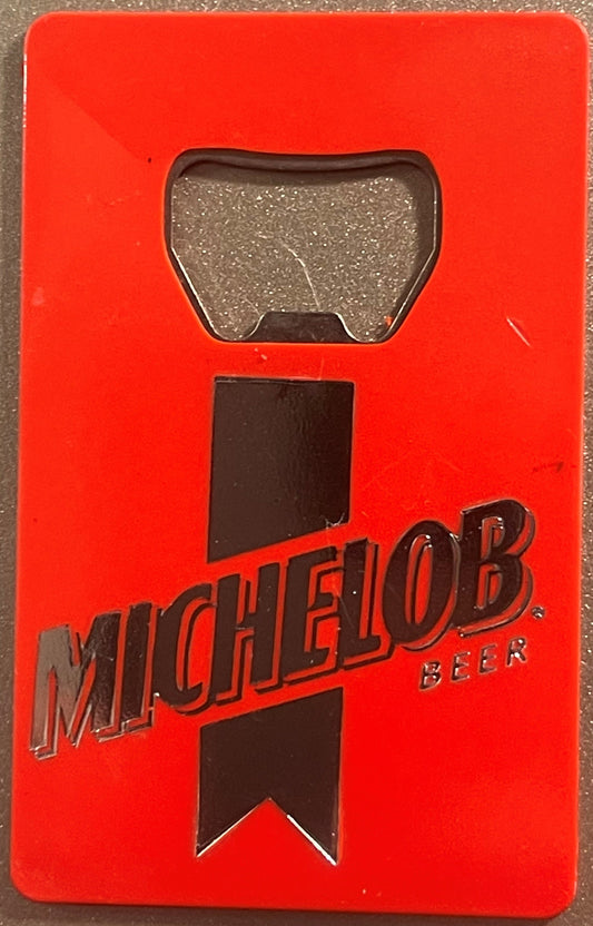 Vintage Michelob Beer Bottle Opener 🍺 Flat Wallet-Style, Attributed 1990s