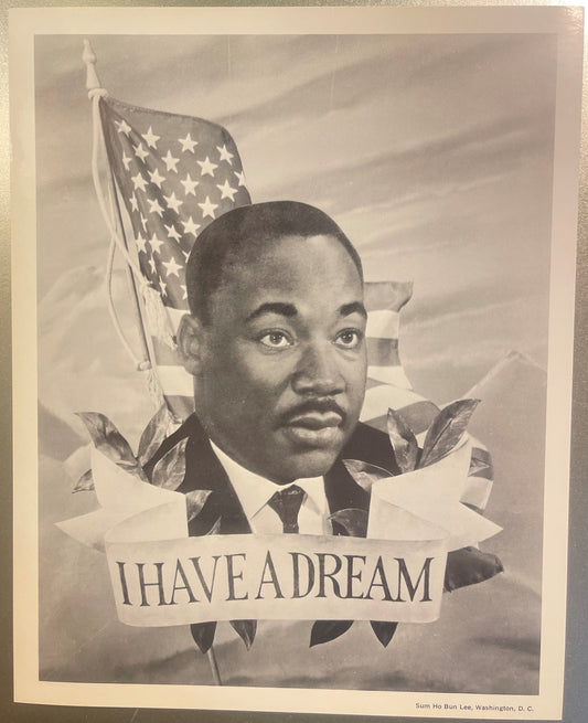 Vintage MLK "I Have a Dream" Commemorative Print 🖼️ Washington DC Civil Rights Memorial Poster, NOS Sum Ho Bun Lee