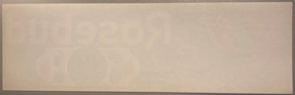 Rosebud Crate Label P&L Farms Strathmore CA, reverse: the blank back of the label in cream stock, with the printing from the front showing through the paper in mirror image