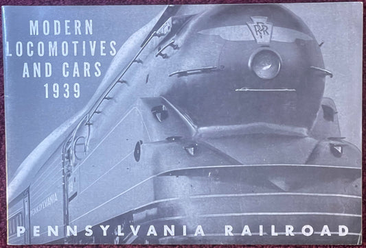 Vintage 1939 Pennsylvania Railroad Brochure 🚂 "Modern Locomotives and Cars" S-1 Duplex, GG1, Decapod NOS Card