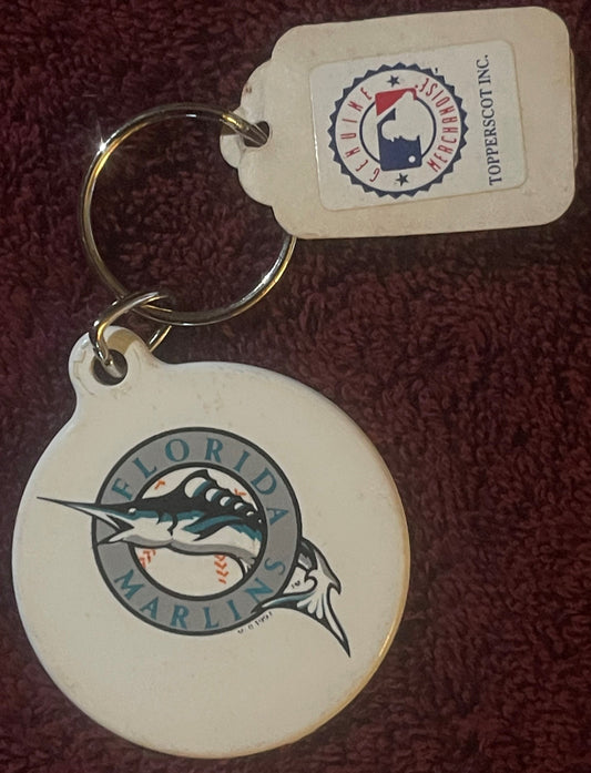 Vintage 1991 Genuine MLB Florida Marlins Keychain ✨ 2 Years Before First Game!