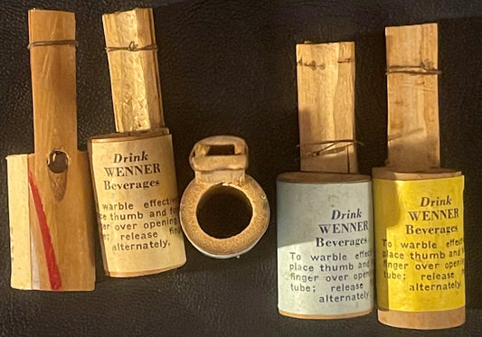 Vintage 1950s Wenner Beverages Warbler ✨ Allentown, PA, Whistle Bottle Co. RIP 1969