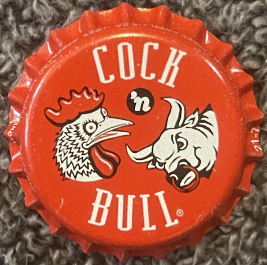 Vintage Cock 'n Bull Soda Bottle Cap Rooster Bull Graphic Ginger Beer Advertising 🥤