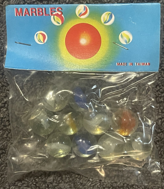Vintage 1950s Cats Eye Marbles Unopened Pack of 10 Classic Beauties