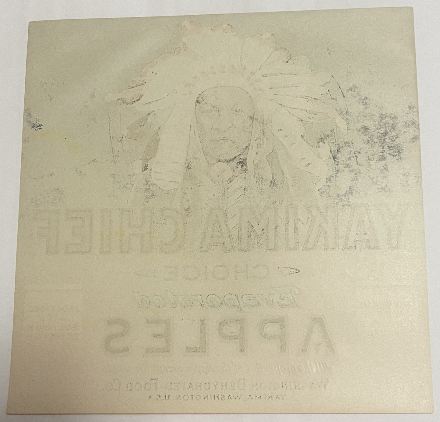 Vintage 1940s Yakima Chief Crate Label | Native American Washington Produce Art