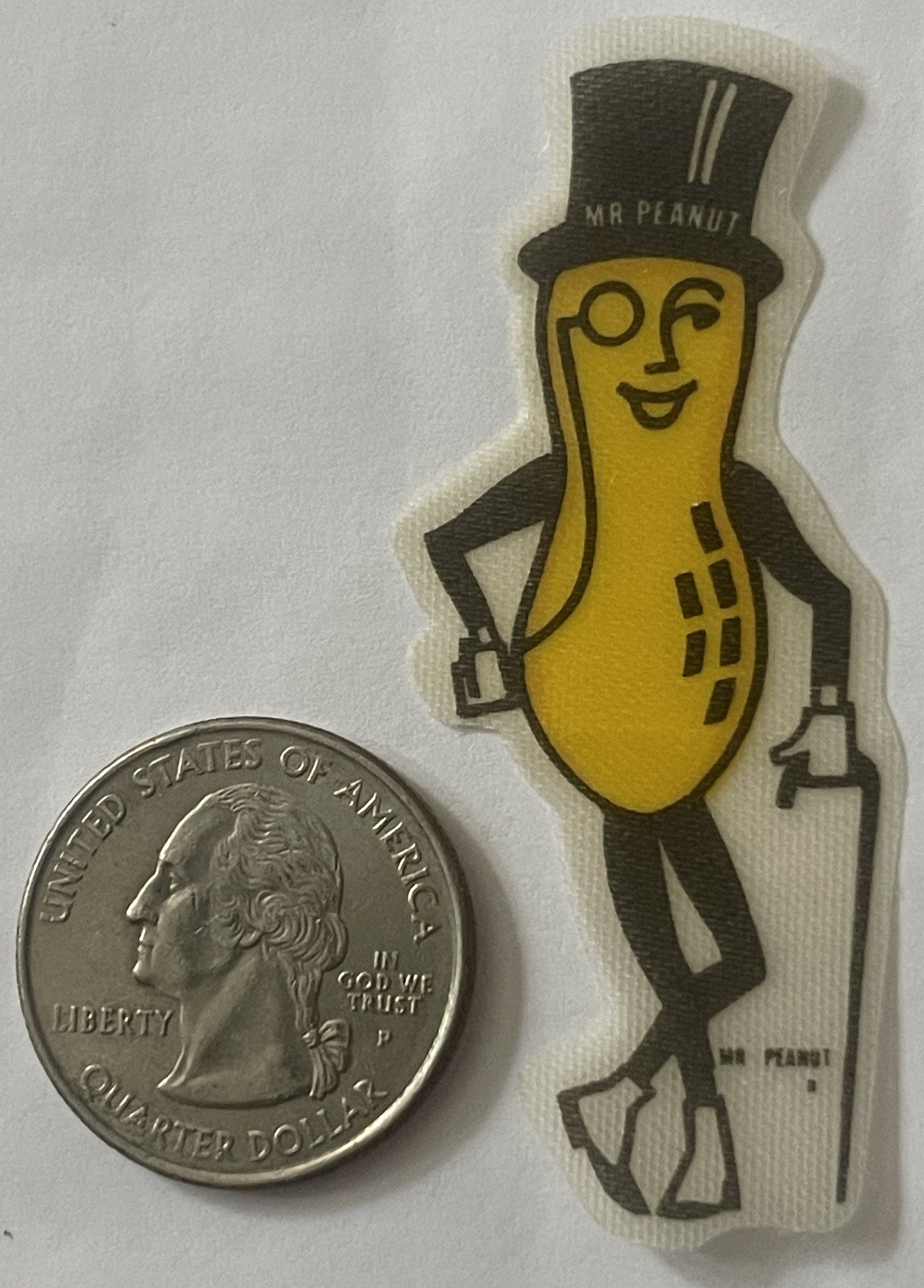 Vintage Mr. Peanut Cloth Sticker 🥜 1950s-60s Planters Patch