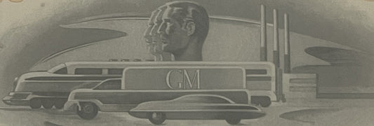 Vintage GM General Motors Stock Certificate 1950s 1980s Futurama Vignette Detroit Americana Gift Wall Art Office Decor Auto Collector 📜