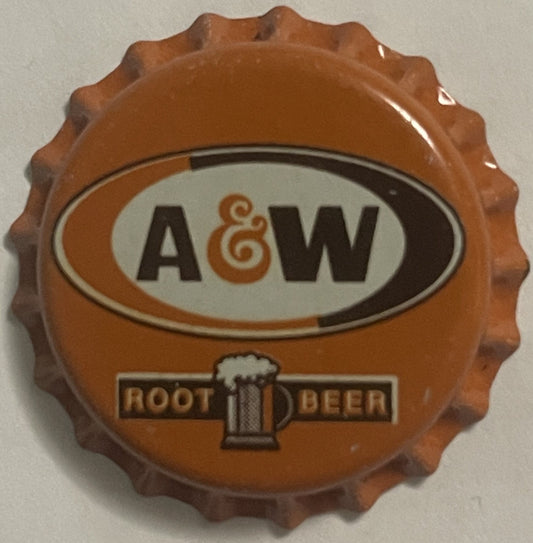 Vintage A&W Root Beer Bottle Cap NOS - Frothy Mug Logo 🥤 Crimped Metal Crown Cap Soda Collectible