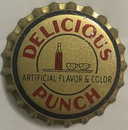 Vintage 1940s–1950s Delicious Punch Bottle Cap – Clem Bottling Co. Malvern, Arkansas – Cork Liner NOS 🥤