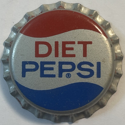 Vintage Diet Pepsi Cork-Lined Bottle Cap NOS Grand Forks ND Pepsi-Cola Soda Advertising Collectible 🥤