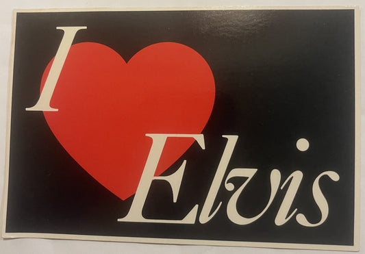 Vintage 1980 I "Heart" Elvis Postcard Royal Mini Print Rock & Roll Memorabilia 🃏