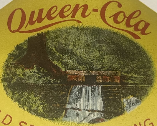 Vintage Queen Cola Label from 1930s Punxsutawney