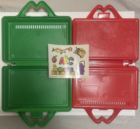 Vintage 1988 McDonald's Storage Box 🍟 McDonaldland Lunch & Craft Case with Original Sticker Sheet