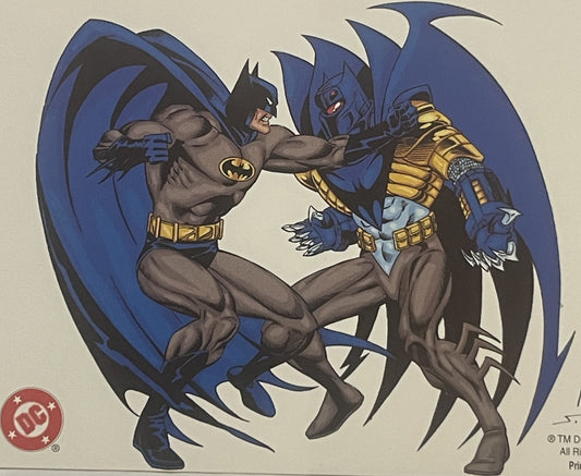 Vintage 1990s Batman vs Batman DC Comics Postcard | Graham Nolan Art