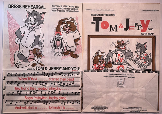 Vintage 1989 Tom & Jerry McDonald’s Happy Meal Bag 🎵💖 Droopy & Spike