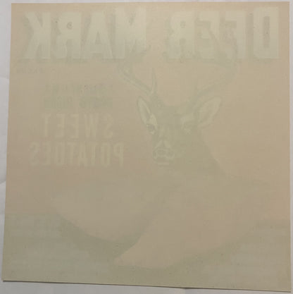 Vintage 1950s Deer Mark Brand Louisiana Porto Rican Sweet Potato Crate Label 🦌 — Opelousas Sweet Potato Co., Sunset & Hammond LA