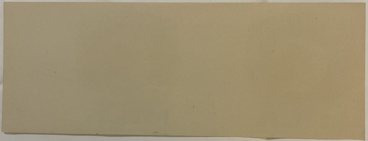 Blank cream reverse of the Land O' Sunshine evaporated milk can label, unprinted