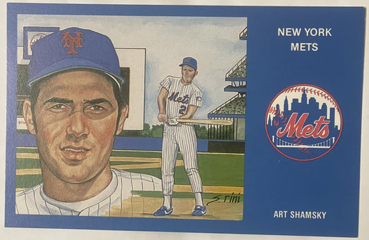 Vintage 1980s Limited Edition Only 5000 Ever! 1969 Art Shamsky NY Mets Postcard 🃏