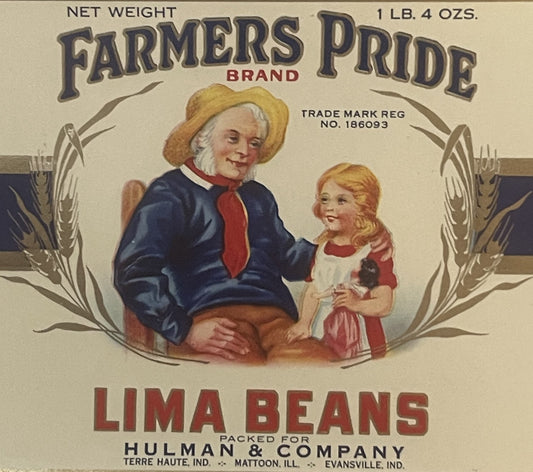Antique Vintage 1930s Farmers Pride Label ✨ Indiana and Illinois, Adorable Decor!